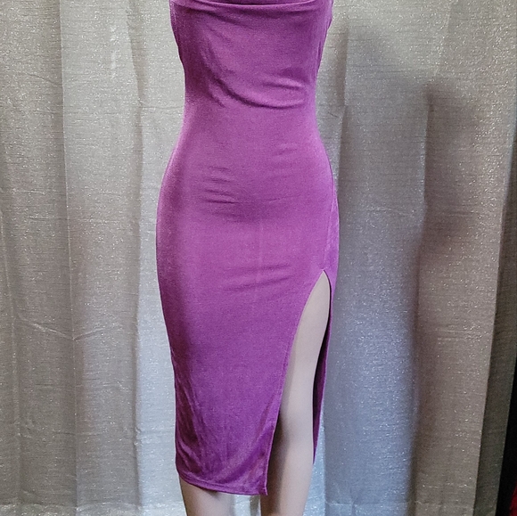 Sexy midi Dress with split new size S strech material. MEMORIAL DAY SALE🎈 - Picture 3 of 11